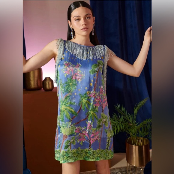 CeliaB Dresses & Skirts - NWT Tropical Sequin CeliaB Ursa Dress L